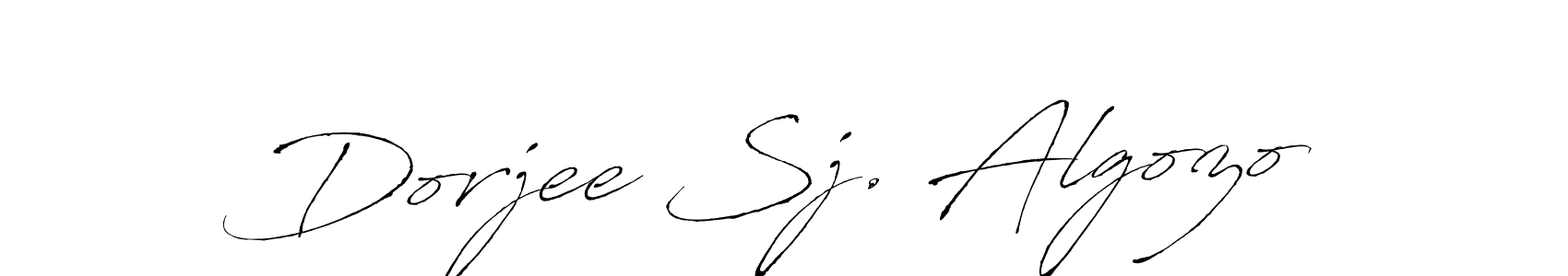 The best way (Antro_Vectra) to make a short signature is to pick only two or three words in your name. The name Dorjee Sj. Algozo include a total of six letters. For converting this name. Dorjee Sj. Algozo signature style 6 images and pictures png