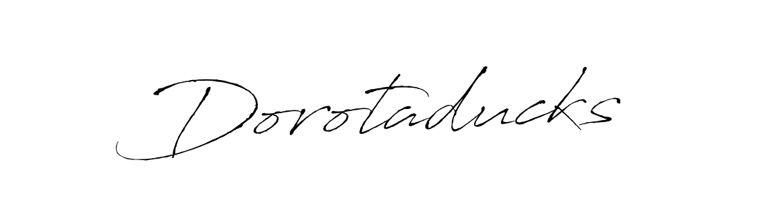 Dorotaducks stylish signature style. Best Handwritten Sign (Antro_Vectra) for my name. Handwritten Signature Collection Ideas for my name Dorotaducks. Dorotaducks signature style 6 images and pictures png