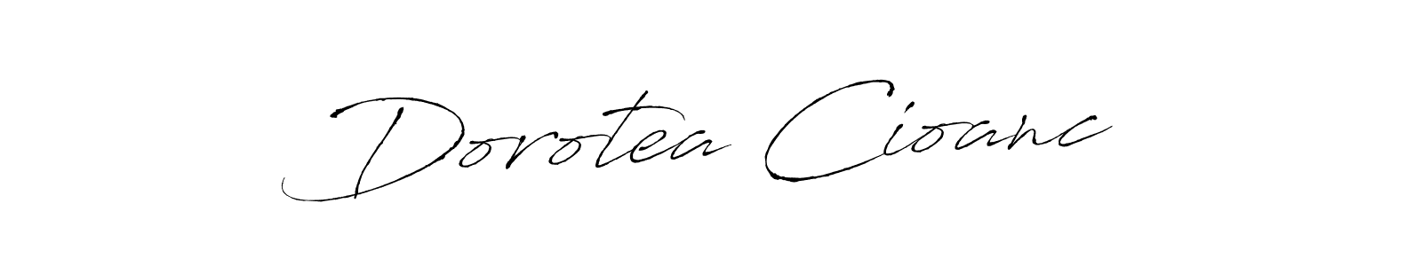 Antro_Vectra is a professional signature style that is perfect for those who want to add a touch of class to their signature. It is also a great choice for those who want to make their signature more unique. Get Dorotea Cioancă name to fancy signature for free. Dorotea Cioancă signature style 6 images and pictures png