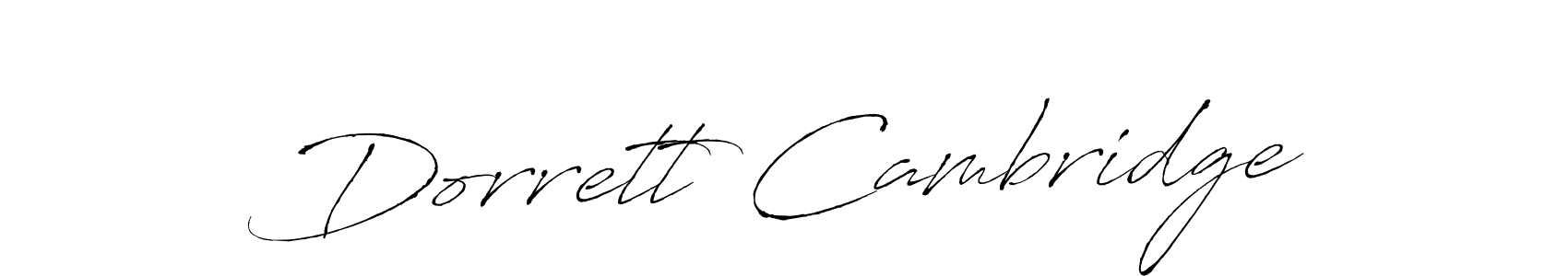 Design your own signature with our free online signature maker. With this signature software, you can create a handwritten (Antro_Vectra) signature for name Dorrett Cambridge. Dorrett Cambridge signature style 6 images and pictures png