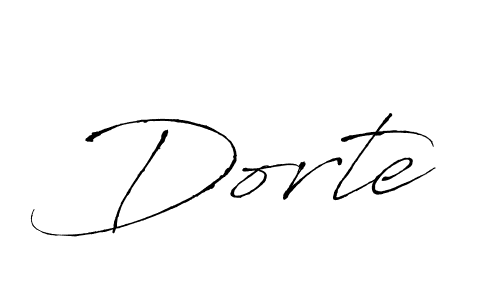 How to make Dorte signature? Antro_Vectra is a professional autograph style. Create handwritten signature for Dorte name. Dorte signature style 6 images and pictures png