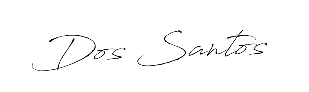 Dos Santos stylish signature style. Best Handwritten Sign (Antro_Vectra) for my name. Handwritten Signature Collection Ideas for my name Dos Santos. Dos Santos signature style 6 images and pictures png