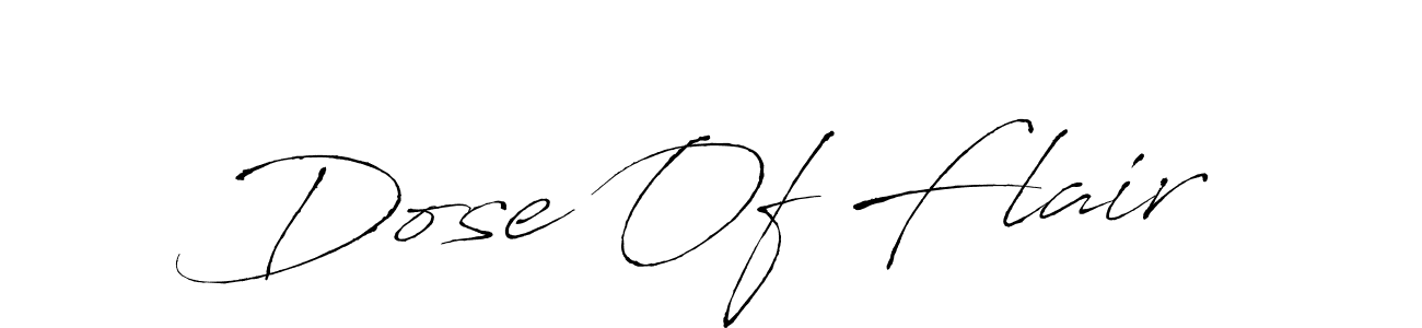 Create a beautiful signature design for name Dose Of Flair. With this signature (Antro_Vectra) fonts, you can make a handwritten signature for free. Dose Of Flair signature style 6 images and pictures png