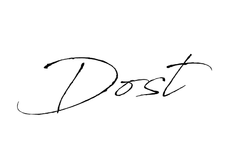 You should practise on your own different ways (Antro_Vectra) to write your name (Dost ) in signature. don't let someone else do it for you. Dost  signature style 6 images and pictures png