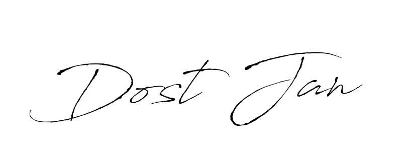 Also we have Dost Jan name is the best signature style. Create professional handwritten signature collection using Antro_Vectra autograph style. Dost Jan signature style 6 images and pictures png