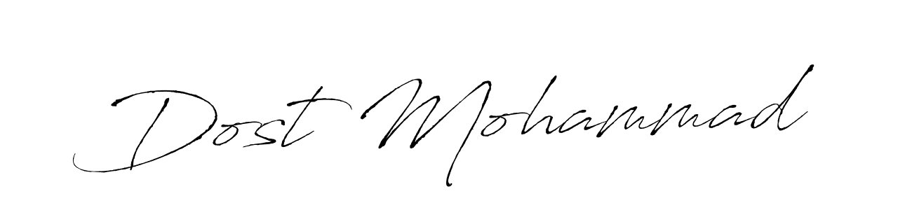 Design your own signature with our free online signature maker. With this signature software, you can create a handwritten (Antro_Vectra) signature for name Dost Mohammad. Dost Mohammad signature style 6 images and pictures png