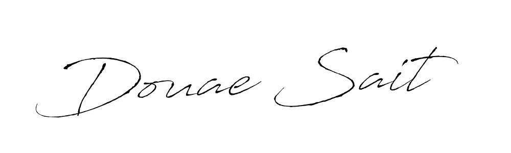 The best way (Antro_Vectra) to make a short signature is to pick only two or three words in your name. The name Douae Sait include a total of six letters. For converting this name. Douae Sait signature style 6 images and pictures png