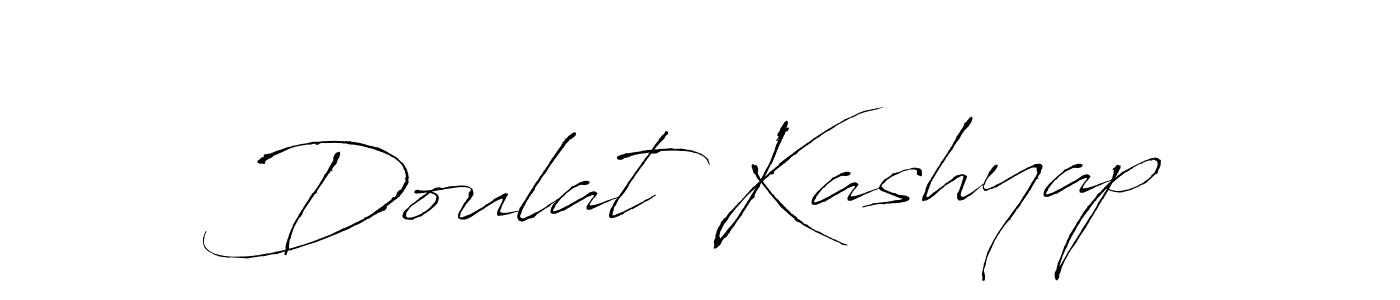 Design your own signature with our free online signature maker. With this signature software, you can create a handwritten (Antro_Vectra) signature for name Doulat Kashyap. Doulat Kashyap signature style 6 images and pictures png