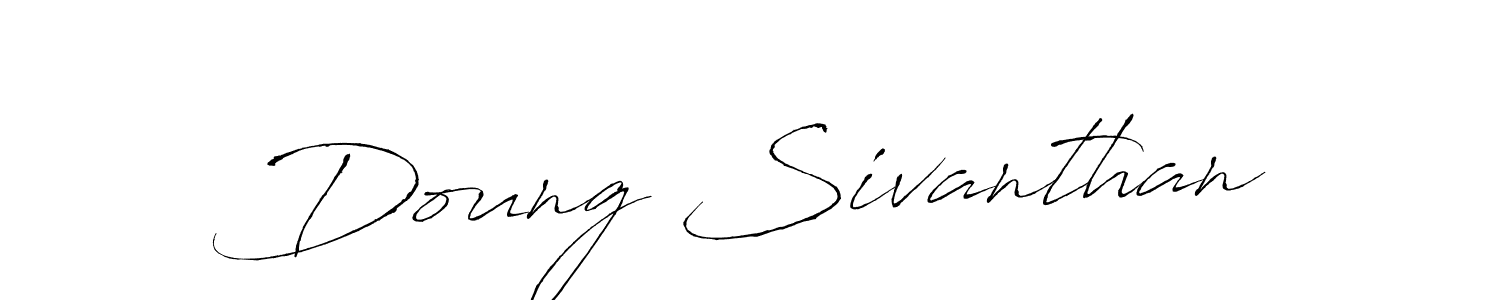 Antro_Vectra is a professional signature style that is perfect for those who want to add a touch of class to their signature. It is also a great choice for those who want to make their signature more unique. Get Doung Sivanthan name to fancy signature for free. Doung Sivanthan signature style 6 images and pictures png