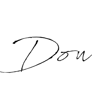 Design your own signature with our free online signature maker. With this signature software, you can create a handwritten (Antro_Vectra) signature for name Dow. Dow signature style 6 images and pictures png