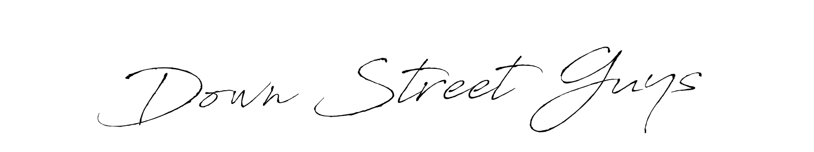 Create a beautiful signature design for name Down Street Guys. With this signature (Antro_Vectra) fonts, you can make a handwritten signature for free. Down Street Guys signature style 6 images and pictures png