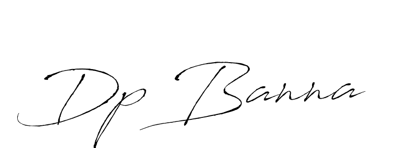 Make a beautiful signature design for name Dp Banna. With this signature (Antro_Vectra) style, you can create a handwritten signature for free. Dp Banna signature style 6 images and pictures png