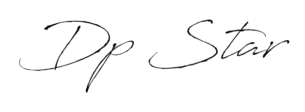 Express your personality with a custom Dp Star signature crafted with Antro_Vectra typography. Free transparent PNG download available. Dp Star signature style 6 images and pictures png