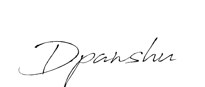 Design your own signature with our free online signature maker. With this signature software, you can create a handwritten (Antro_Vectra) signature for name Dpanshu. Dpanshu signature style 6 images and pictures png