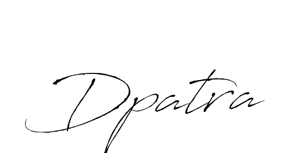 How to make Dpatra signature? Antro_Vectra is a professional autograph style. Create handwritten signature for Dpatra name. Dpatra signature style 6 images and pictures png