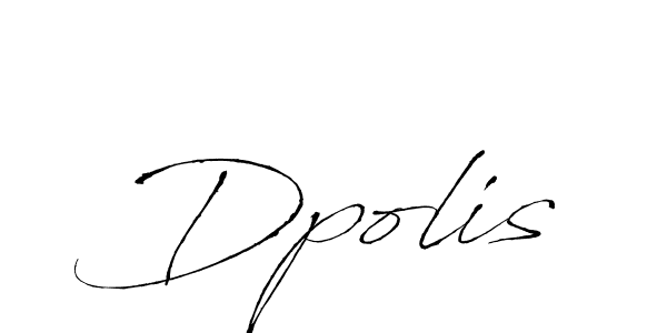 The best way (Antro_Vectra) to make a short signature is to pick only two or three words in your name. The name Dpolis include a total of six letters. For converting this name. Dpolis signature style 6 images and pictures png