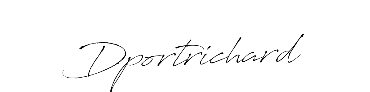 Design your own signature with our free online signature maker. With this signature software, you can create a handwritten (Antro_Vectra) signature for name Dportrichard. Dportrichard signature style 6 images and pictures png