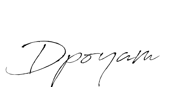 Use a signature maker to create a handwritten signature online. With this signature software, you can design (Antro_Vectra) your own signature for name Dpoyam. Dpoyam signature style 6 images and pictures png