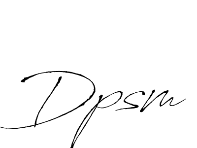 Create a beautiful signature design for name Dpsm. With this signature (Antro_Vectra) fonts, you can make a handwritten signature for free. Dpsm signature style 6 images and pictures png