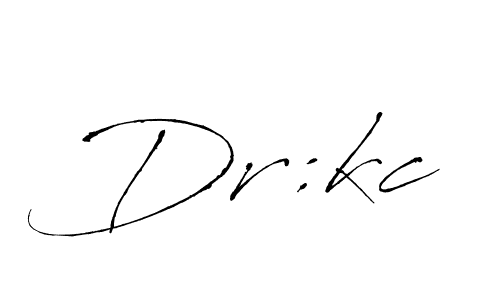 Dr:kc stylish signature style. Best Handwritten Sign (Antro_Vectra) for my name. Handwritten Signature Collection Ideas for my name Dr:kc. Dr:kc signature style 6 images and pictures png