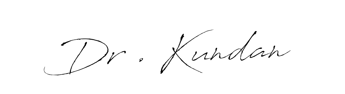 How to make Dr . Kundan name signature. Use Antro_Vectra style for creating short signs online. This is the latest handwritten sign. Dr . Kundan signature style 6 images and pictures png