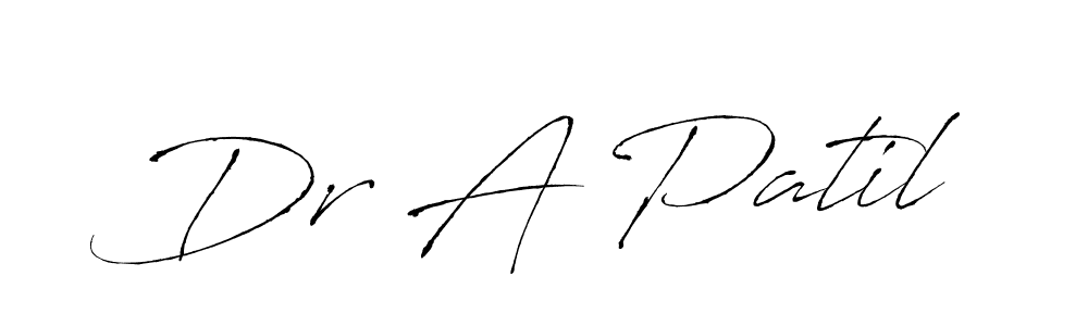 How to make Dr A Patil name signature. Use Antro_Vectra style for creating short signs online. This is the latest handwritten sign. Dr A Patil signature style 6 images and pictures png