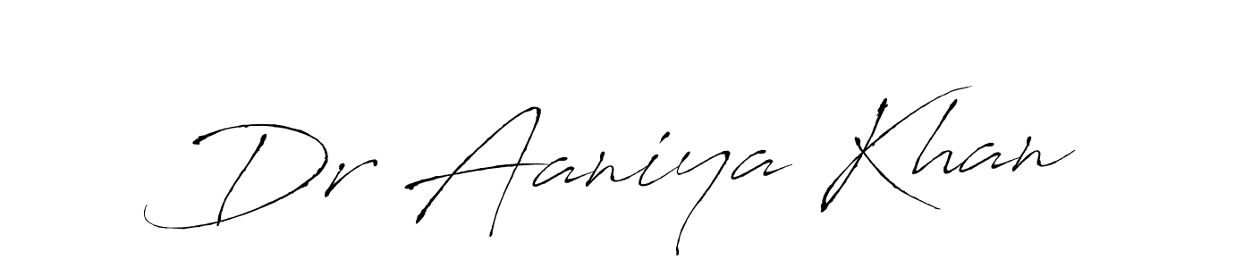 Make a beautiful signature design for name Dr Aaniya Khan. Use this online signature maker to create a handwritten signature for free. Dr Aaniya Khan signature style 6 images and pictures png