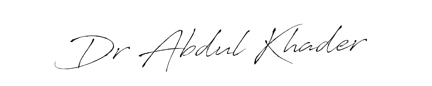 Also we have Dr Abdul Khader name is the best signature style. Create professional handwritten signature collection using Antro_Vectra autograph style. Dr Abdul Khader signature style 6 images and pictures png