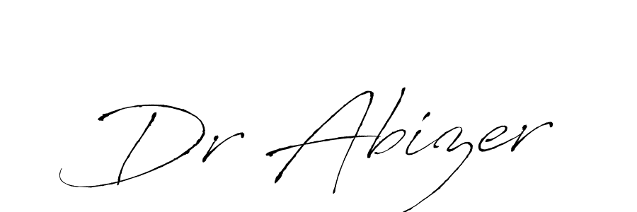 Antro_Vectra is a professional signature style that is perfect for those who want to add a touch of class to their signature. It is also a great choice for those who want to make their signature more unique. Get Dr Abizer name to fancy signature for free. Dr Abizer signature style 6 images and pictures png