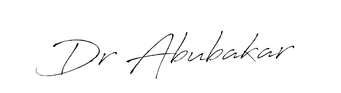 Design your own signature with our free online signature maker. With this signature software, you can create a handwritten (Antro_Vectra) signature for name Dr Abubakar. Dr Abubakar signature style 6 images and pictures png