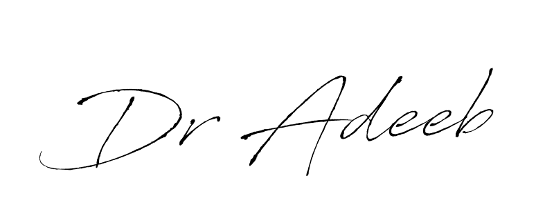 Use a signature maker to create a handwritten signature online. With this signature software, you can design (Antro_Vectra) your own signature for name Dr Adeeb. Dr Adeeb signature style 6 images and pictures png