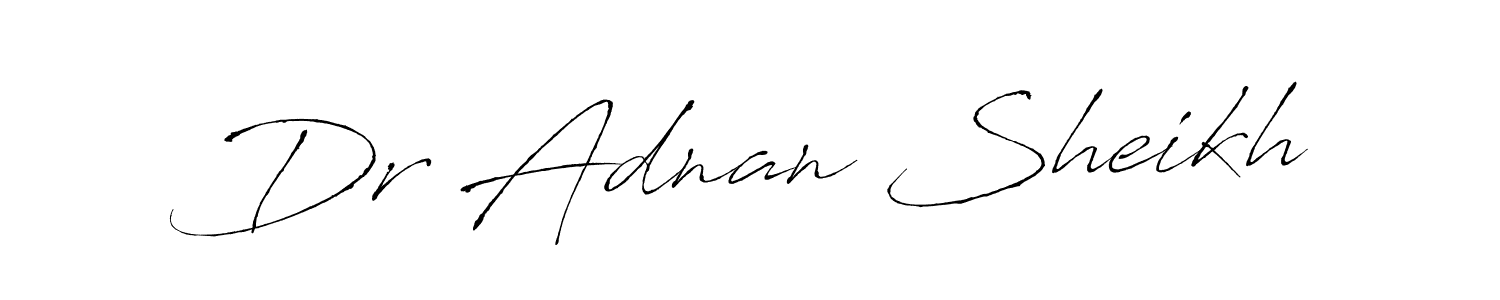 How to make Dr Adnan Sheikh name signature. Use Antro_Vectra style for creating short signs online. This is the latest handwritten sign. Dr Adnan Sheikh signature style 6 images and pictures png
