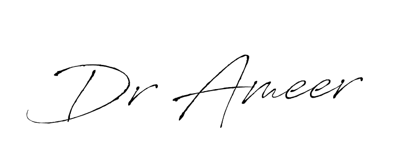 How to make Dr Ameer name signature. Use Antro_Vectra style for creating short signs online. This is the latest handwritten sign. Dr Ameer signature style 6 images and pictures png
