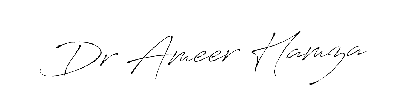 Similarly Antro_Vectra is the best handwritten signature design. Signature creator online .You can use it as an online autograph creator for name Dr Ameer Hamza. Dr Ameer Hamza signature style 6 images and pictures png