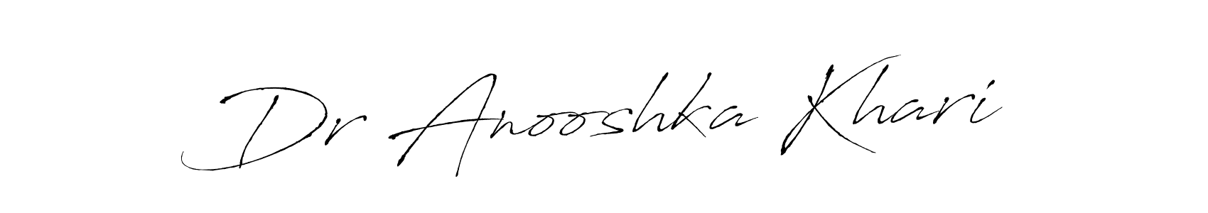 Dr Anooshka Khari stylish signature style. Best Handwritten Sign (Antro_Vectra) for my name. Handwritten Signature Collection Ideas for my name Dr Anooshka Khari. Dr Anooshka Khari signature style 6 images and pictures png