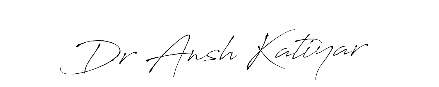 Make a beautiful signature design for name Dr Ansh Katiyar. With this signature (Antro_Vectra) style, you can create a handwritten signature for free. Dr Ansh Katiyar signature style 6 images and pictures png
