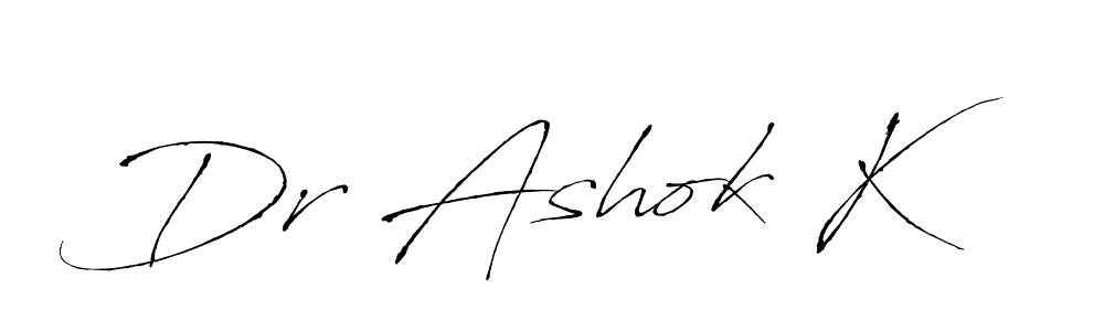 You should practise on your own different ways (Antro_Vectra) to write your name (Dr Ashok K) in signature. don't let someone else do it for you. Dr Ashok K signature style 6 images and pictures png