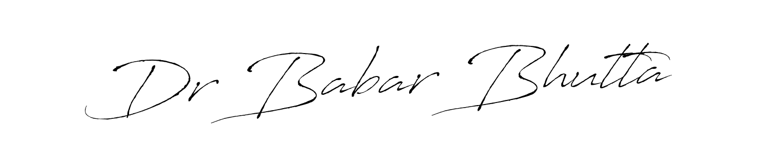 Similarly Antro_Vectra is the best handwritten signature design. Signature creator online .You can use it as an online autograph creator for name Dr Babar Bhutta. Dr Babar Bhutta signature style 6 images and pictures png