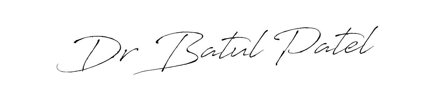 Create a beautiful signature design for name Dr Batul Patel. With this signature (Antro_Vectra) fonts, you can make a handwritten signature for free. Dr Batul Patel signature style 6 images and pictures png