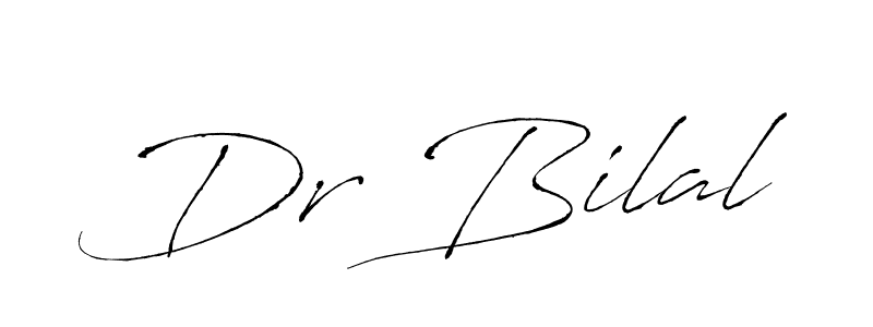 The best way (Antro_Vectra) to make a short signature is to pick only two or three words in your name. The name Dr Bilal include a total of six letters. For converting this name. Dr Bilal signature style 6 images and pictures png