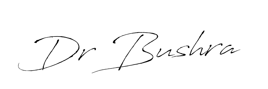 You should practise on your own different ways (Antro_Vectra) to write your name (Dr Bushra) in signature. don't let someone else do it for you. Dr Bushra signature style 6 images and pictures png