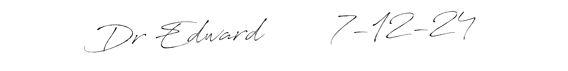 Design your own signature with our free online signature maker. With this signature software, you can create a handwritten (Antro_Vectra) signature for name Dr Edward        7-12-24. Dr Edward        7-12-24 signature style 6 images and pictures png