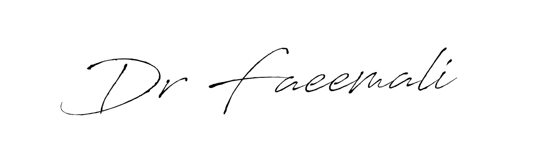 How to make Dr Faeemali name signature. Use Antro_Vectra style for creating short signs online. This is the latest handwritten sign. Dr Faeemali signature style 6 images and pictures png