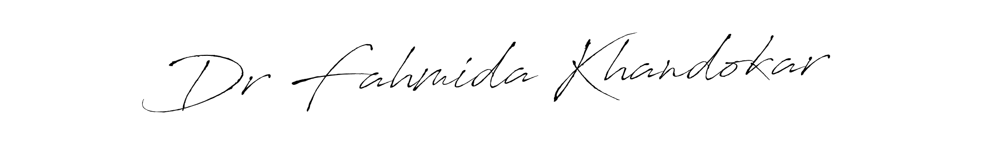 Dr Fahmida Khandokar stylish signature style. Best Handwritten Sign (Antro_Vectra) for my name. Handwritten Signature Collection Ideas for my name Dr Fahmida Khandokar. Dr Fahmida Khandokar signature style 6 images and pictures png