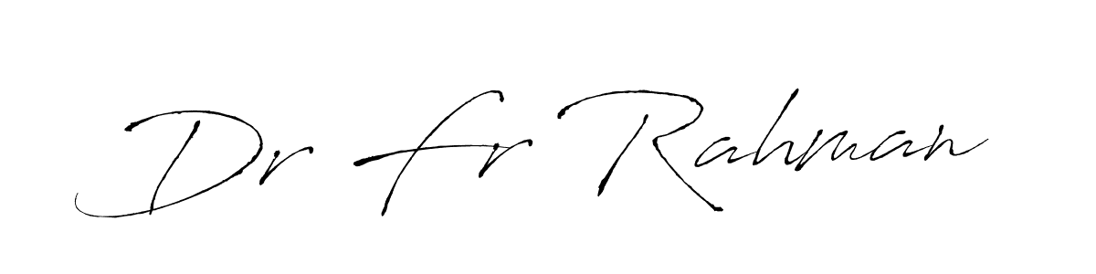 The best way (Antro_Vectra) to make a short signature is to pick only two or three words in your name. The name Dr Fr Rahman include a total of six letters. For converting this name. Dr Fr Rahman signature style 6 images and pictures png