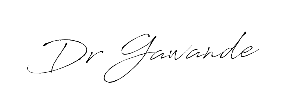 How to make Dr Gawande name signature. Use Antro_Vectra style for creating short signs online. This is the latest handwritten sign. Dr Gawande signature style 6 images and pictures png