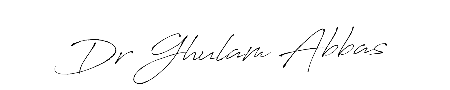 Create a beautiful signature design for name Dr Ghulam Abbas. With this signature (Antro_Vectra) fonts, you can make a handwritten signature for free. Dr Ghulam Abbas signature style 6 images and pictures png