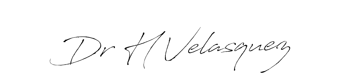 Create a beautiful signature design for name Dr H Velasquez. With this signature (Antro_Vectra) fonts, you can make a handwritten signature for free. Dr H Velasquez signature style 6 images and pictures png