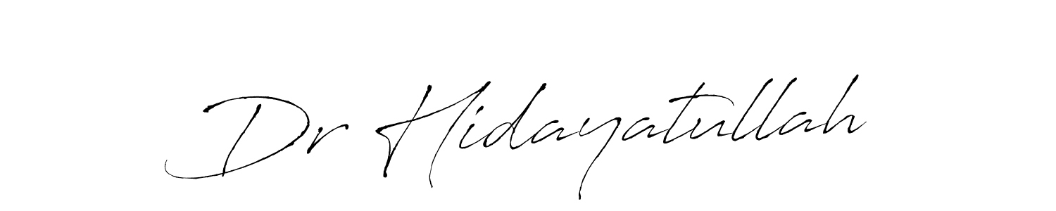 Use a signature maker to create a handwritten signature online. With this signature software, you can design (Antro_Vectra) your own signature for name Dr Hidayatullah. Dr Hidayatullah signature style 6 images and pictures png