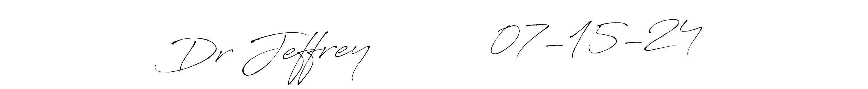 Design your own signature with our free online signature maker. With this signature software, you can create a handwritten (Antro_Vectra) signature for name Dr Jeffrey           07-15-24. Dr Jeffrey           07-15-24 signature style 6 images and pictures png